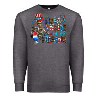 Charcoal Heather dead inside but its freedom Premium Sweatshirt - AdoDesignShop