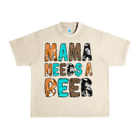 Sandshell Mama Needs a Beer Urban Heavy Tee - CowCowDesign