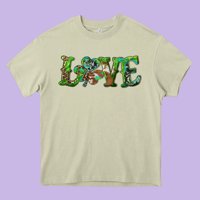 Love With Shamrock Heavy Core Tee Designed By Ranaportraitstore