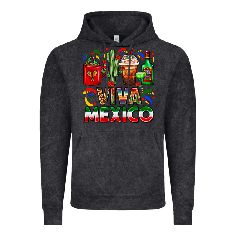 Viva Mexico Coffee Cups With Cactus And Tequila Vintage Hoodie by FaDigitalArtStudio | Teevron
