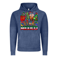 Vintage Denim Viva Mexico Coffee Cups With Cactus And Tequila Vintage Hoodie - FaDigitalArtStudio