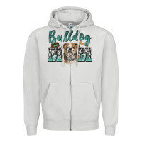 Dove Grey bulldog mom Zipper Hoodie - BarkalooDesign