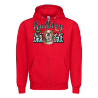Red bulldog mom Zipper Hoodie - BarkalooDesign