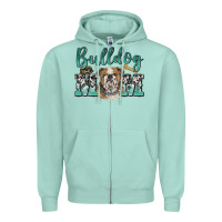 Seafoam bulldog mom Zipper Hoodie - BarkalooDesign