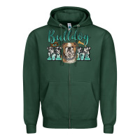 Sports Green bulldog mom Zipper Hoodie - BarkalooDesign
