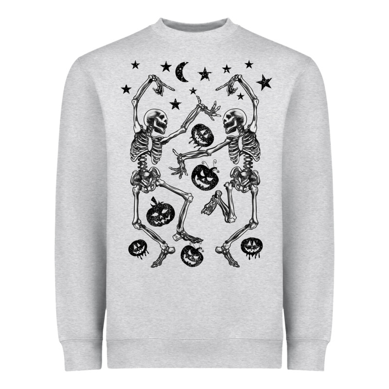Halloween Dancing Skeletons Heavyweight Sweatshirt by BarkalooDesign | Teevron