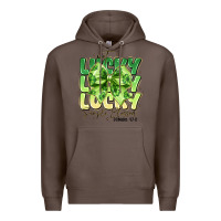 Coffee Not Lucky Simply Blessed Premium Hoodie - CowhideDigitalArt