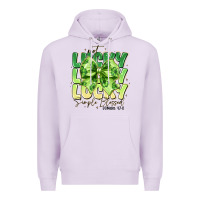 Lilac Not Lucky Simply Blessed Premium Hoodie - CowhideDigitalArt