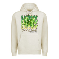 Oatmeal Heather Not Lucky Simply Blessed Premium Hoodie - CowhideDigitalArt