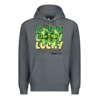 Rock Not Lucky Simply Blessed Premium Hoodie - CowhideDigitalArt
