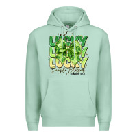 Seafoam Not Lucky Simply Blessed Premium Hoodie - CowhideDigitalArt