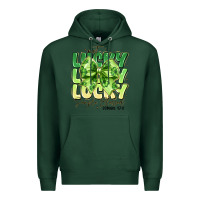 Sports Green Not Lucky Simply Blessed Premium Hoodie - CowhideDigitalArt