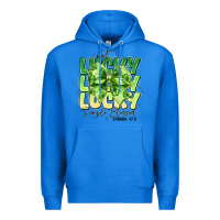 True Royal Not Lucky Simply Blessed Premium Hoodie - CowhideDigitalArt