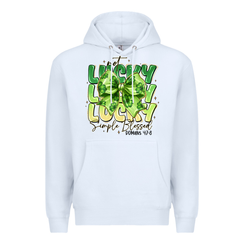 Not Lucky Simply Blessed Premium Hoodie by CowhideDigitalArt | Teevron