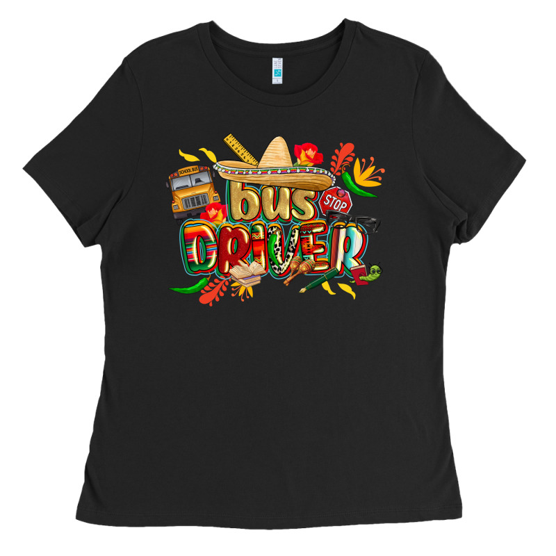 Cinco De Mayo Bus Driver Ladies Tee by CowGirlArtShop | Teevron