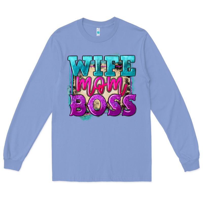 Wife Mom Boss Mother's Day Long Sleeve Tee by FaDigitalArtStudio | Teevron