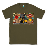 Army Green forklift sippy Classic Tee - Artiststas