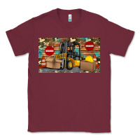 Burgundy forklift sippy Classic Tee - Artiststas