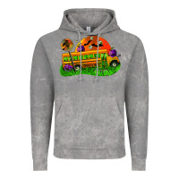 Cloud Rock Halloween School Bus Vintage Hoodie - FaDigitalArtStudio