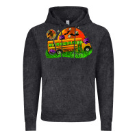 Vintage Black Halloween School Bus Vintage Hoodie - FaDigitalArtStudio