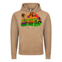 Vintage Coffee Halloween School Bus Vintage Hoodie - FaDigitalArtStudio