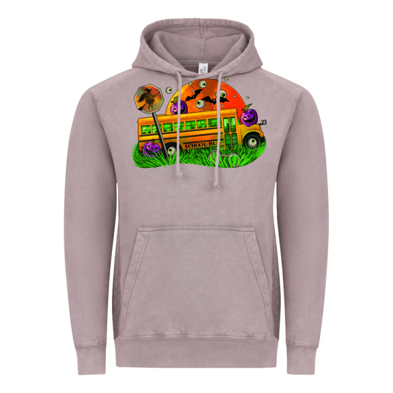 Halloween School Bus Vintage Hoodie by FaDigitalArtStudio | Teevron