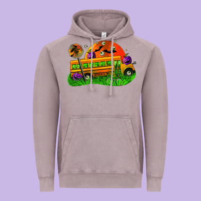 Halloween School Bus Vintage Hoodie Designed By Fadigitalartstudio