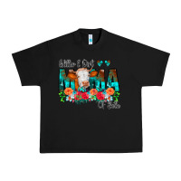 Black Glitter Dirt Mama Of Both Cow Flowers Urban Heavy Tee - CowCowDesign