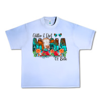 Grape Ice Glitter Dirt Mama Of Both Cow Flowers Urban Heavy Tee - CowCowDesign