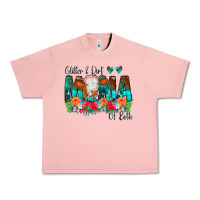 Salmon Glitter Dirt Mama Of Both Cow Flowers Urban Heavy Tee - CowCowDesign