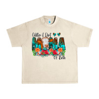 Sandshell Glitter Dirt Mama Of Both Cow Flowers Urban Heavy Tee - CowCowDesign