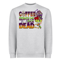 Heather Grey coffee brings me back dead Heavyweight Sweatshirt - BarkalooDesign