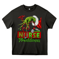 Asphalt Christmas Character Nurse Heavy Core Tee - NancyCooperArtShop
