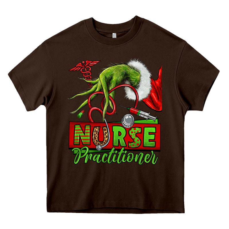 Christmas Character Nurse Heavy Core Tee by NancyCooperArtShop | Teevron