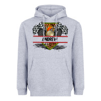 Heather Grey custom name race flag and race equipment Heavyweight Hoodie - AdoDesignShop