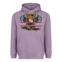 Lavender custom name race flag and race equipment Heavyweight Hoodie - AdoDesignShop