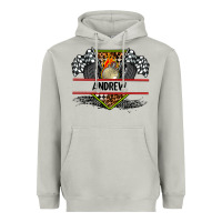 Custom Name Race Flag And Race Equipment Heavyweight Hoodie | Teevron