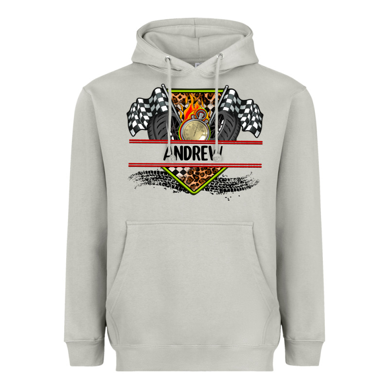 Custom Name Race Flag And Race Equipment Heavyweight Hoodie by AdoDesignShop | Teevron