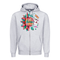 Heather Grey western  nurse medical instruments Zipper Hoodie - BarkalooDesign