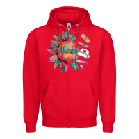 Red western  nurse medical instruments Zipper Hoodie - BarkalooDesign