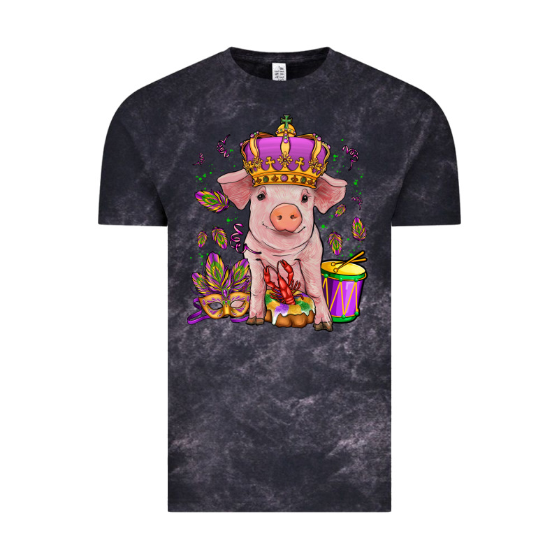 Mardi Gras Pig Vintage Tee by OliviaCreatesArt | Teevron