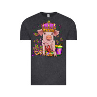 Vintage Black mardi gras pig Vintage Tee - OliviaCreatesArt