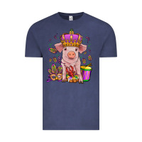 Vintage Denim mardi gras pig Vintage Tee - OliviaCreatesArt