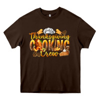 Chocolate Brown Thanksgiving Cooking Crew Heavy Core Tee - texasbilliewilder