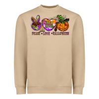 Peace Love Halloween Heavyweight Sweatshirt | Teevron