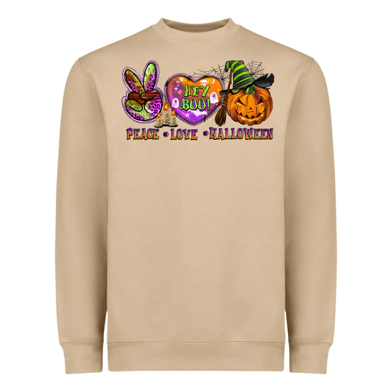 Peace Love Halloween Heavyweight Sweatshirt by BarkalooDesign | Teevron