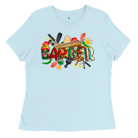 Baby Blue cinco de mayo barber Ladies Tee - CowGirlArtShop
