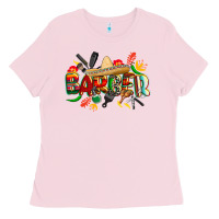 Bubblegum Pink cinco de mayo barber Ladies Tee - CowGirlArtShop