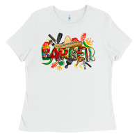 White cinco de mayo barber Ladies Tee - CowGirlArtShop