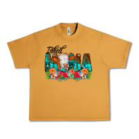 Peanut Butter Inked Mama Flowers Cow Urban Heavy Tee - CowCowDesign